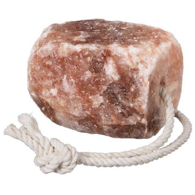 Tough1 4 lb Himalayan rock salt lick for horses with hanging rope