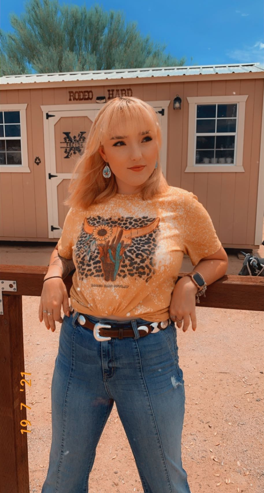 Desert Skull Bleached Graphic Tee Wholesale – Western Shirt | Stockline Supply Co