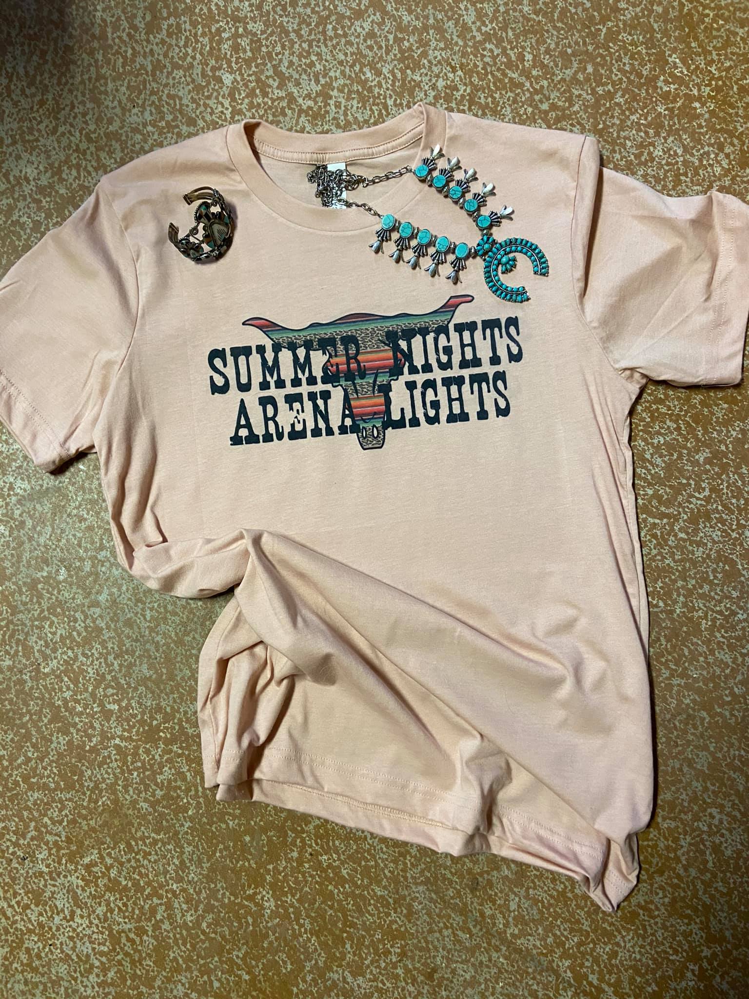 Summer Nights Arena Lights Graphic Tee Wholesale – Western Shirt | Stockline Supply Co
