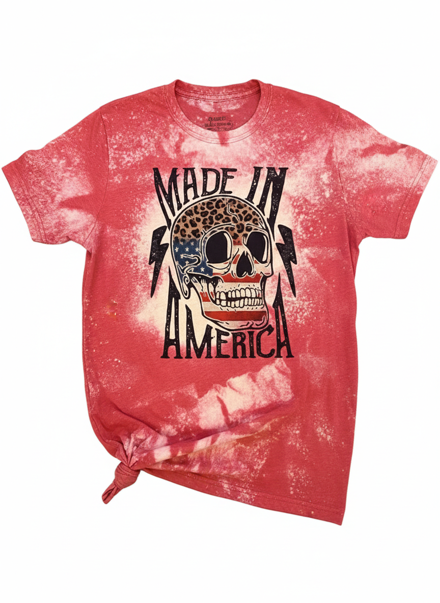Made in America Bleached Graphic Tee Wholesale – Western Shirt | Stockline Supply Co