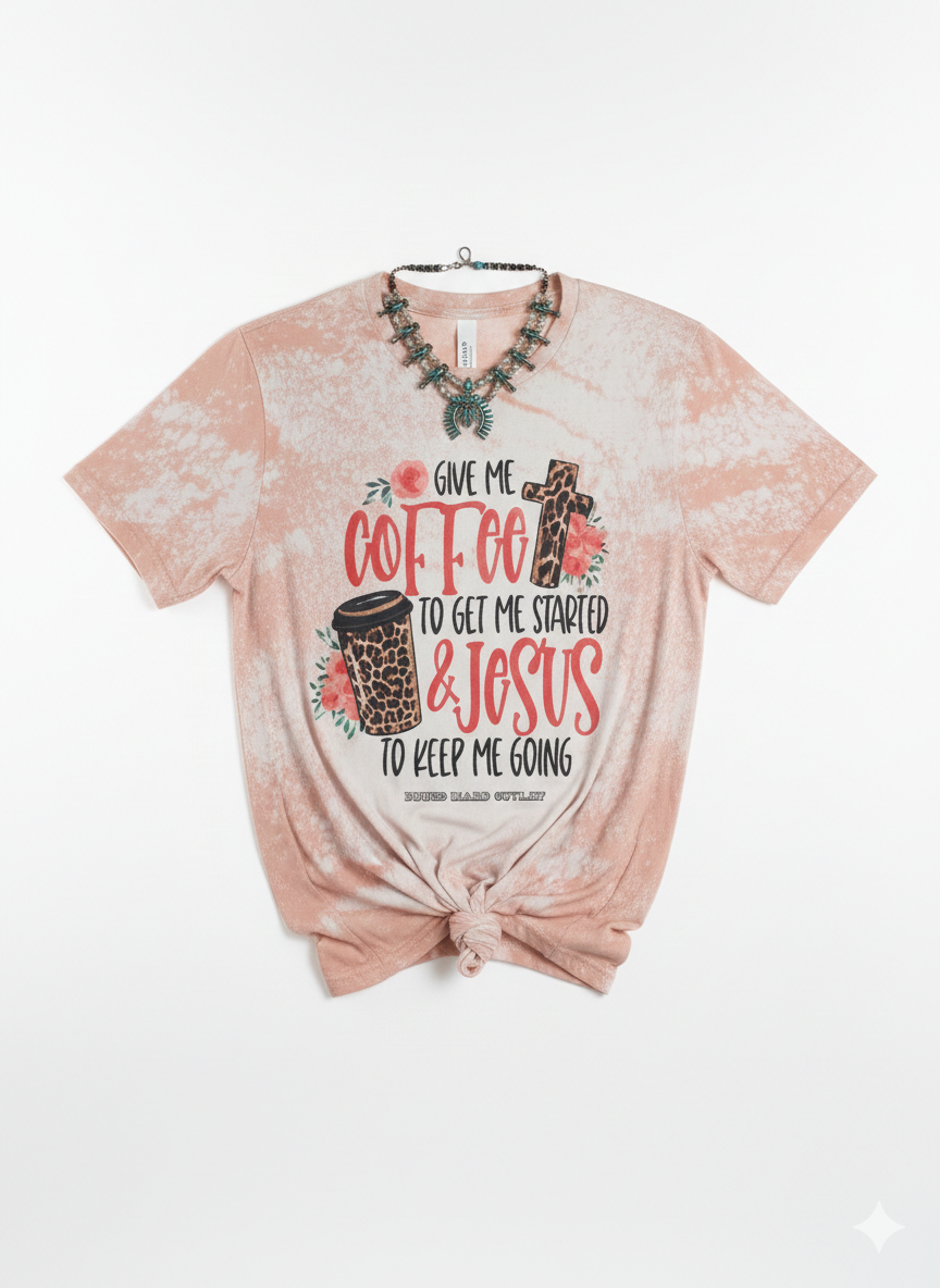 Give Me Coffee and Jesus Graphic Tee – Western Faith-Based Shirt | Wholesale Apparel | Stockline Supply Co