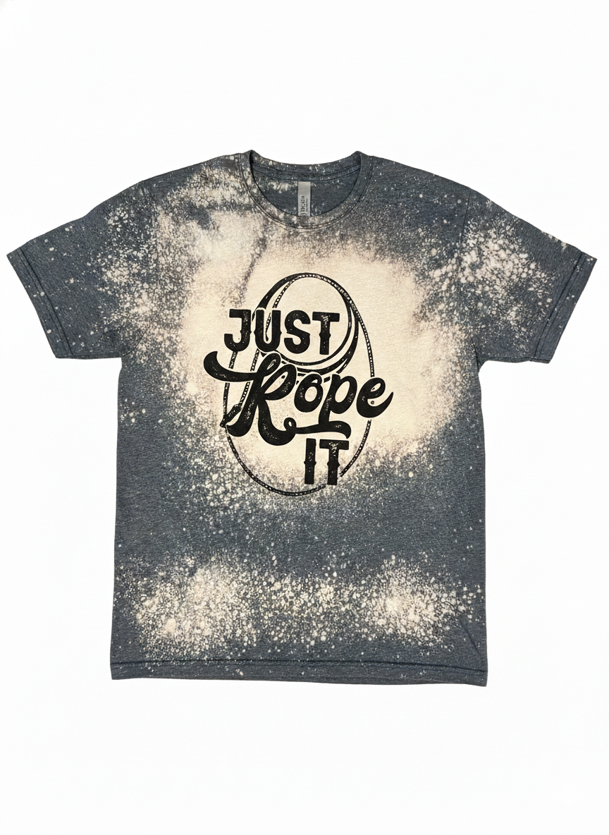 Just Rope It Bleached Graphic Tee Wholesale – Western Roping Shirt | Stockline Supply Co