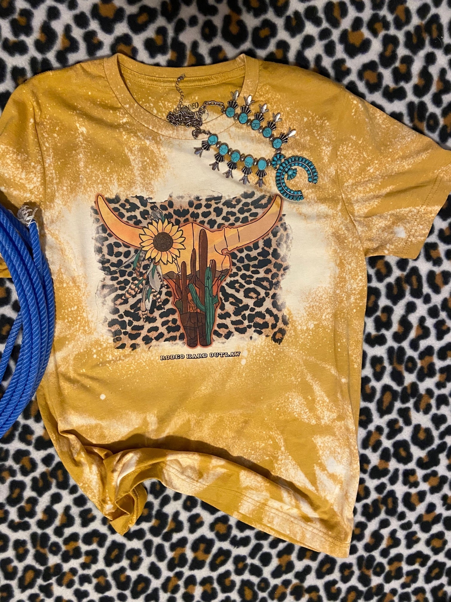 Desert Skull Bleached Graphic Tee Wholesale – Western Shirt | Stockline Supply Co
