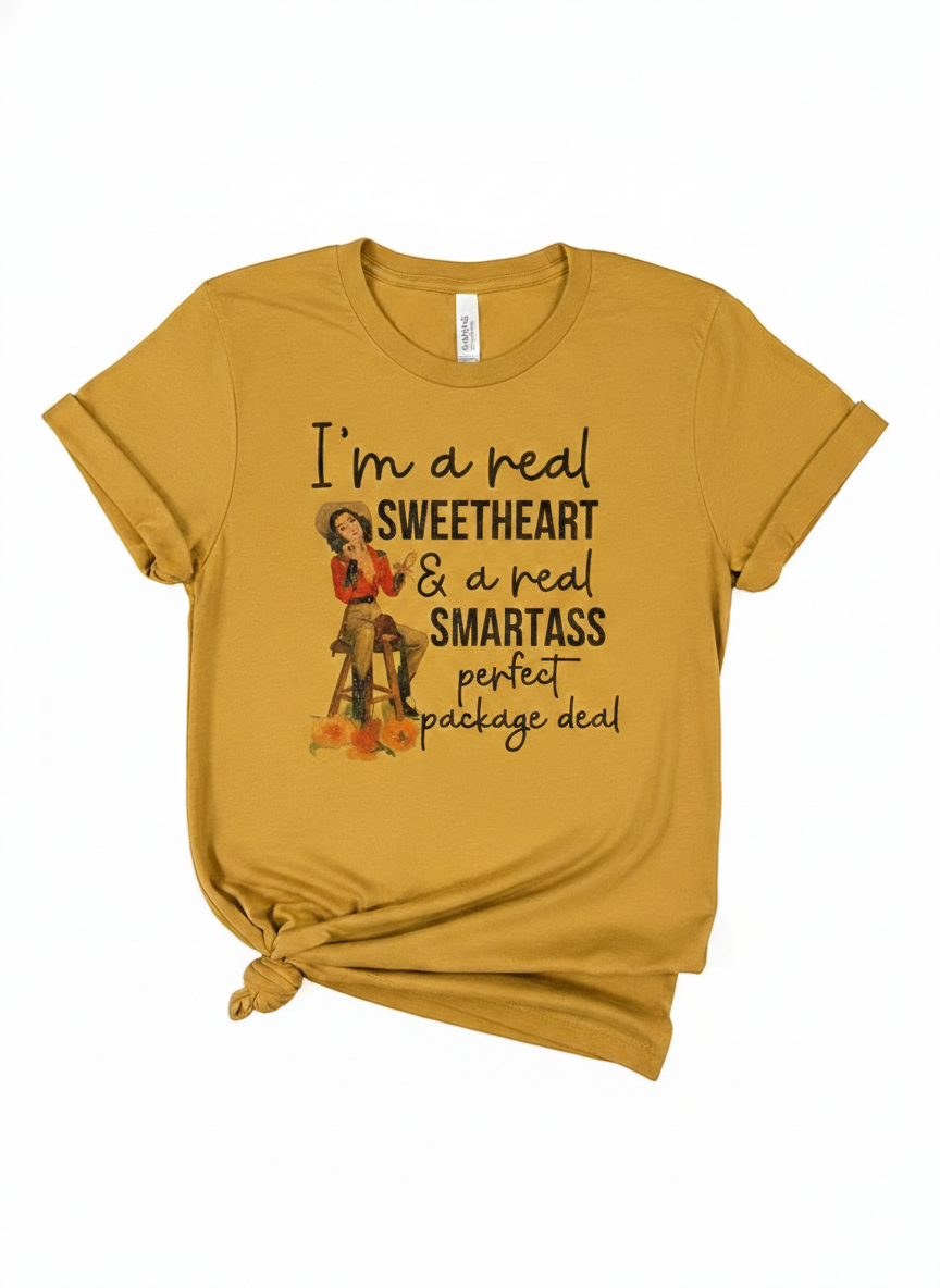 I Am a Real Sweetheart Graphic Tee Wholesale – Western Shirt | Stockline Supply Co