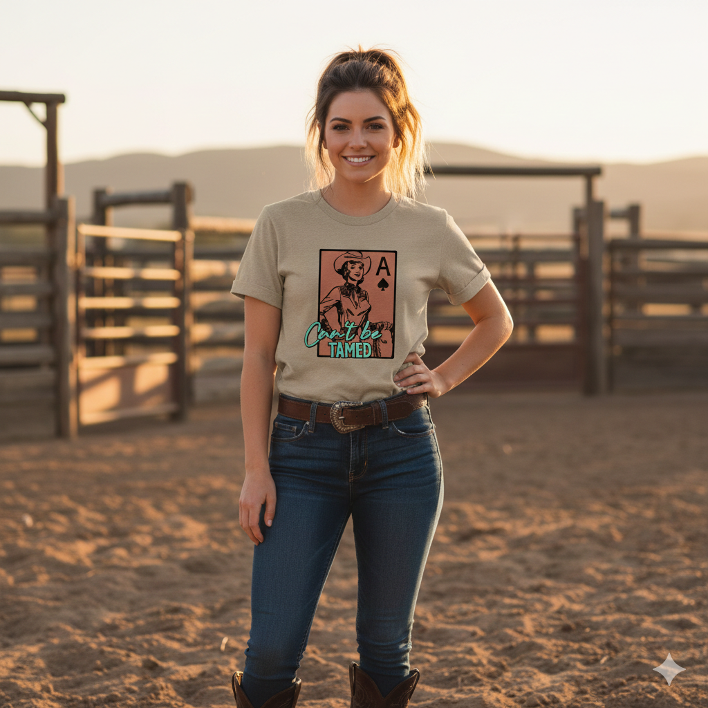 Can’t Be Tamed Graphic Tee – Western Lifestyle T-Shirt | Wholesale Apparel | Stockline Supply Co